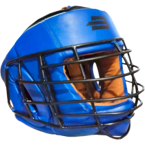 Шлем с металлической решеткой BoyBo синий XL