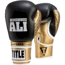Боксерские перчатки Title Boxing Ali Infused Black/Gold 14 унц. золотой