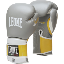 Боксерские перчатки Leone IL Tecnico Grey/Yellow 16 унц. 