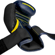 Боксерские перчатки Hayabusa T3 Navy/Yellow 16 унц. синий