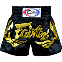 Тайские шорты Fairtex Black/Gold XL черный