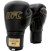 Боксерские перчатки UFC Black 10 унц. золотой
