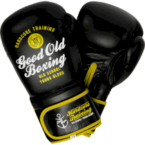 Боксерские перчатки Hardcore Training GOB Black/Yellow 18 унц. черный