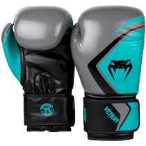 Боксерские перчатки Venum Contender 2.0 Grey/Turquoise-Black 16 унц. светло-серый