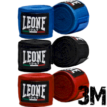 Боксерские бинты Leone 3 м Черный синий