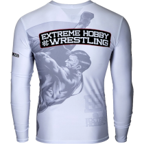 Рашгард Extreme Hobby Wrestling White LS S белый