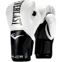 Боксерские перчатки Everlast Elite ProStyle White/Black 12 унц. черный