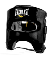 Бамперный шлем Everlast Elite Leather Black черный L/XL
