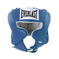 Боксерский шлем Everlast с защитой щек USA Boxing Cheek Blue синий L