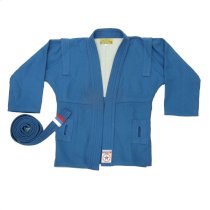 Куртка для самбо Крепыш Атака синяя 60 