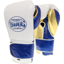 Боксерские перчатки Leaders Limited WH/BL/GD 14унц. золотой
