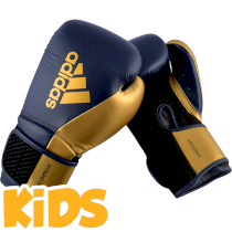 Детские боксерские перчатки Adidas Hybrid 150 Blue/Gold 8унц. синий