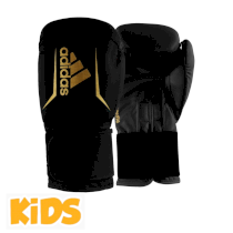 Детские боксерские перчатки Adidas Speed 50 Black/Gold 6унц. черный