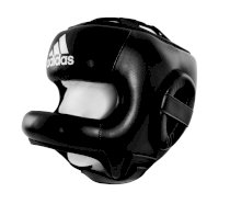 Бамперный шлем Adidas Pro Full Protection Boxing Headgear черный S/M