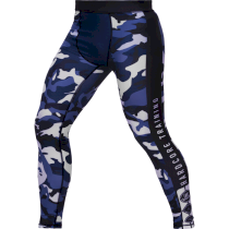 Компрессионные штаны Hardcore Training Blue Camo