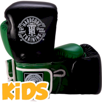 Боксерские перчатки Hardcore Training HardLea Black/Green 8унц. зеленый