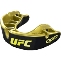 Боксерская капа Opro Gold Level UFC Black/Gold золотой 