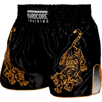 Тайские шорты Hardcore Training Tigers s золотой