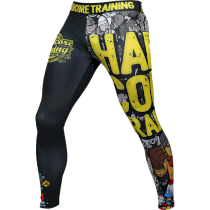 Компрессионные штаны Hardcore Training Doodles xl желтый