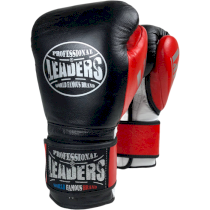 Боксерские перчатки Leaders LiteSeries BK/RD 18унц. 