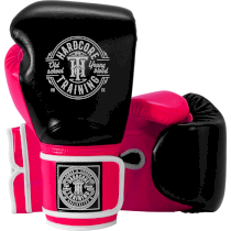 Боксерские перчатки Hardcore Training HardLea Black/Pink 10 унц. розовый