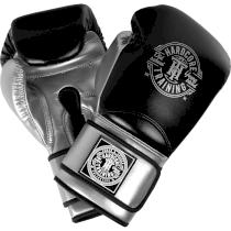 Боксерские перчатки Hardcore Training HardLea Black/Silver 16унц. 