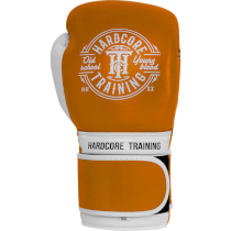 Боксерские перчатки Hardcore Training Premium Orange/White 14 унц. оранжевый