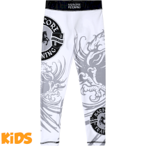 Детские компрессионные штаны Hardcore Training Heraldry White