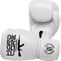 Боксерские перчатки Hardcore Training AK PU White 8унц. белый