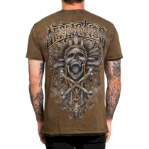Двусторонняя футболка Affliction Soul Scraper xxxl коричневый
