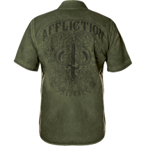 Рубашка Affliction Thrutch xl зеленый