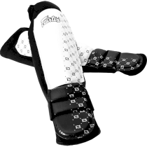Защита голени Fairtex SP6 Solid White/Black черный m