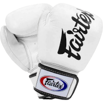 Боксерские перчатки Fairtex BGV19 Tight Fit Deluxe White 16унц. белый