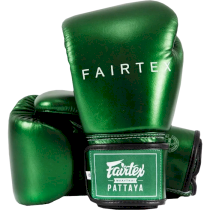 Боксерские перчатки Fairtex BGV22 Metallic Green 12унц. зеленый