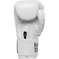 Боксерские перчатки Hardcore Training Helmet PU White 10унц. черный