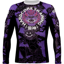 Рашгард Hardcore Training Raijin Black/Purple LS s фиолетовый