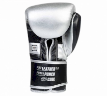 Боксерские перчатки Clinch Punch 2.0 серебристо-черные 12унц. 