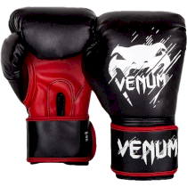 Детские боксерские перчатки Venum Contender Black/Red 6унц. черный