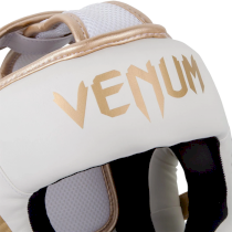 Боксерский шлем Venum Elite White/Gold белый 