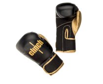 Перчатки для бокса Clinch Aero черно-золотые 10унц. 