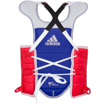 Двухсторонняя защита корпуса Adidas Adult Body Protector Reversible WT сине-красная l красный