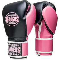 Боксерские перчатки Leaders Wave BK/PNK 10унц. розовый