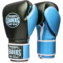 Боксерские перчатки Leaders Wave BK/LBL 10унц. голубой