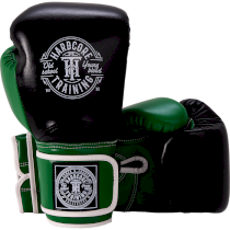 Боксерские перчатки Hardcore Training HardLea Black/Green 16 унц. зеленый