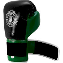 Боксерские перчатки Hardcore Training HardLea Black/Green 16 унц. зеленый