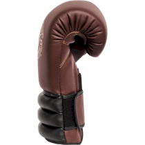 Боксерские перчатки Hardcore Training GRT1 Boxing Gloves Brown/Black/Yellow 10унц. коричневый