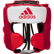 Боксёрский шлем Adidas Hybrid 150 White/Red красный s