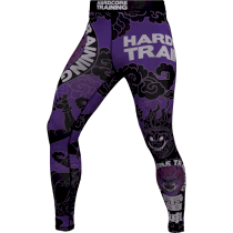 Компрессионные штаны Hardcore Training Raijin Black/Purple S фиолетовый