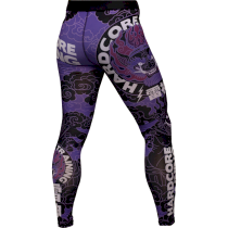 Компрессионные штаны Hardcore Training Raijin Black/Purple L фиолетовый