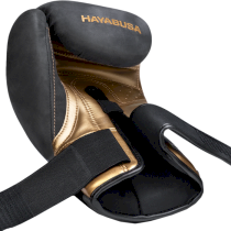 Боксерские перчатки Hayabusa T3 LX Obsidian/Gold 12унц. золотой